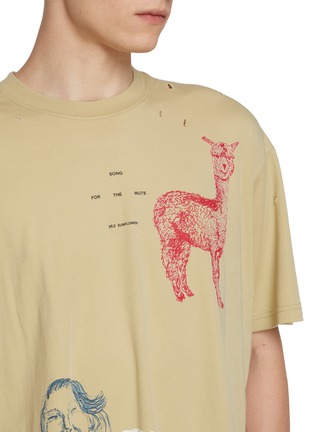 - SONG FOR THE MUTE - Oversized Sketchbook Print Cotton T-Shirt
