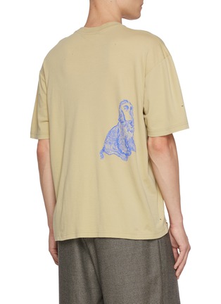 Back View - Click To Enlarge - SONG FOR THE MUTE - Oversized Sketchbook Print Cotton T-Shirt