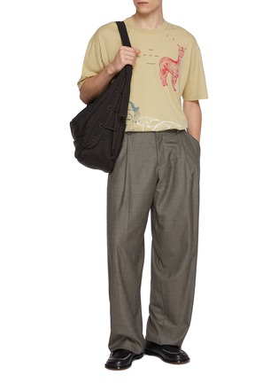 Figure View - Click To Enlarge - SONG FOR THE MUTE - Oversized Sketchbook Print Cotton T-Shirt