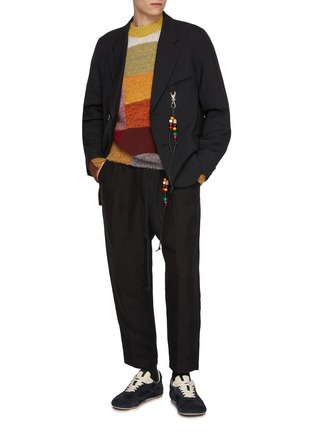 Figure View - Click To Enlarge - SONG FOR THE MUTE - Beaded Rope Gabardine Blazer