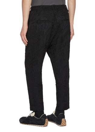 Back View - Click To Enlarge - SONG FOR THE MUTE - Antique Straw Embroidered Lounge Pants