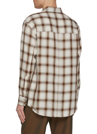 Back View - Click To Enlarge - SONG FOR THE MUTE - Ombre Shadow Chequered Shirt
