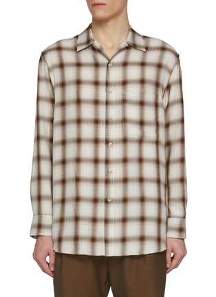 Main View - Click To Enlarge - SONG FOR THE MUTE - Ombre Shadow Chequered Shirt
