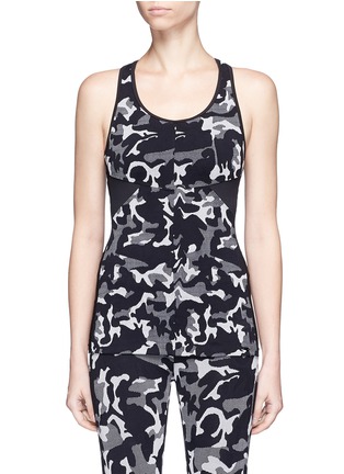 Main View - Click To Enlarge - 72993 - 'Triad' mesh back camouflage jacquard sports tank top