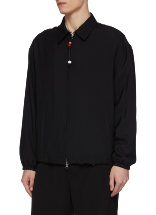 Detail View - Click To Enlarge - SONG FOR THE MUTE - Bandana Cotton Gabrdine Coach Jacket