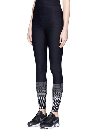 Front View - Click To Enlarge - 72993 - 'Gradient' grid jacquard performance leggings