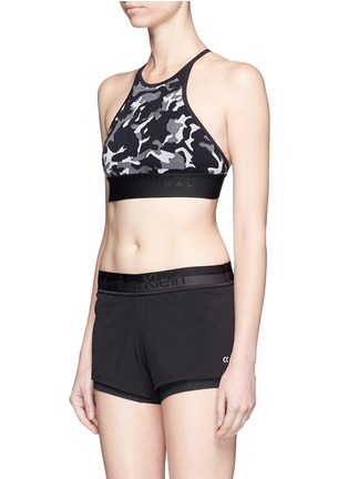 Front View - Click To Enlarge - 72993 - 'Knockout' camouflage jacquard sports bralette