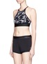 Front View - Click To Enlarge - 72993 - 'Knockout' camouflage jacquard sports bralette