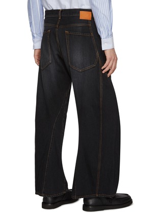 Back View - Click To Enlarge - KHOKI - Barrel Leg Denim Pants