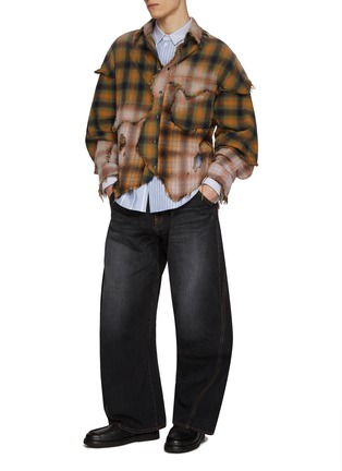 Figure View - Click To Enlarge - KHOKI - Barrel Leg Denim Pants