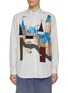 Main View - Click To Enlarge - KHOKI - Striped Appliqué Cotton Shirt