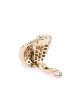 Detail View - Click To Enlarge - VHERNIER - Abbraccio 18K Yellow Gold White Gold Diamond Ear Clips