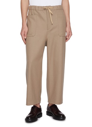 Main View - Click To Enlarge - TECLOR - Elasticated Drawstring Pants