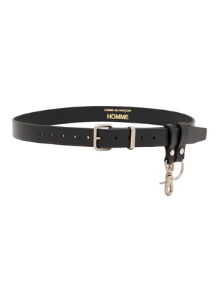 Main View - Click To Enlarge - COMME DES GARÇONS HOMME - Square Buckle Oil Smooth Leather Belt