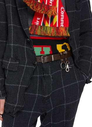 Figure View - Click To Enlarge - COMME DES GARÇONS HOMME - Square Buckle Oil Smooth Leather Belt