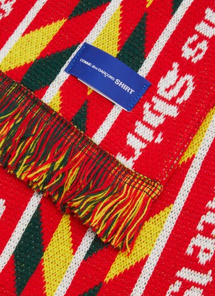 Detail View - Click To Enlarge - COMME DES GARCONS SHIRT ACCESSORIES - Jacquard Football Knit Scarf