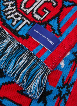 Detail View - Click To Enlarge - COMME DES GARCONS SHIRT ACCESSORIES - Football Jacquard Knit Scarf