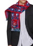 Figure View - Click To Enlarge - COMME DES GARCONS SHIRT ACCESSORIES - Football Jacquard Knit Scarf
