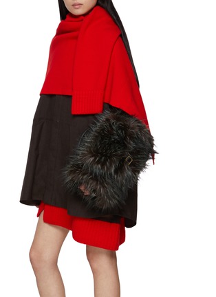 Front View - Click To Enlarge - SACAI - Faux Fur Handbag