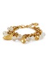Main View - Click To Enlarge - GOOSSENS - Balade Leaf 24K Gold Plated Natural Crystal Bracelet