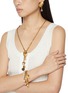 Figure View - Click To Enlarge - GOOSSENS - Balade Leaf 24K Gold Plated Natural Crystal Bracelet