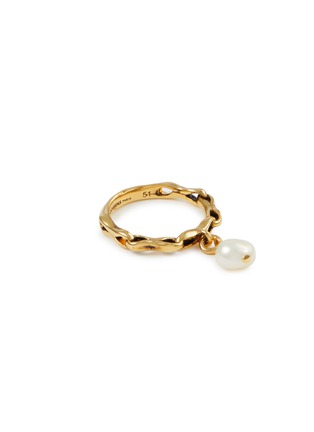 Main View - Click To Enlarge - GOOSSENS - Riviera 24K Gold Plated Pearl Ring