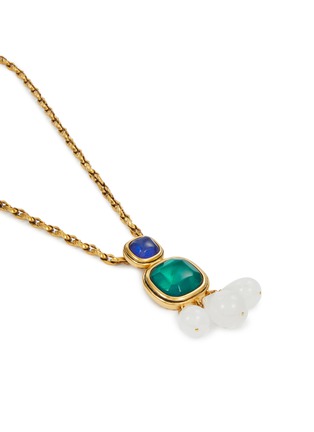 Detail View - Click To Enlarge - GOOSSENS - Renaissance 24K Gold Plated Natural Crystal Pendant Necklace