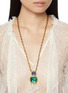 Figure View - Click To Enlarge - GOOSSENS - Renaissance 24K Gold Plated Natural Crystal Pendant Necklace