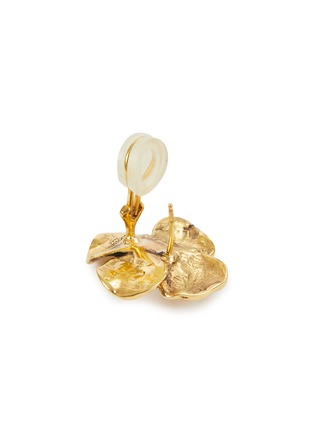 Detail View - Click To Enlarge - GOOSSENS - Flora Flower 24K Gold Plated Pearl Stud Earrings