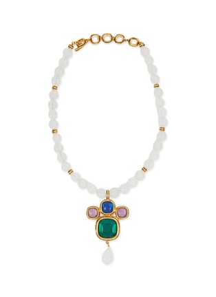 Main View - Click To Enlarge - GOOSSENS - Renaissance 24K Gold Plated Natural Crystal Pearl Necklace