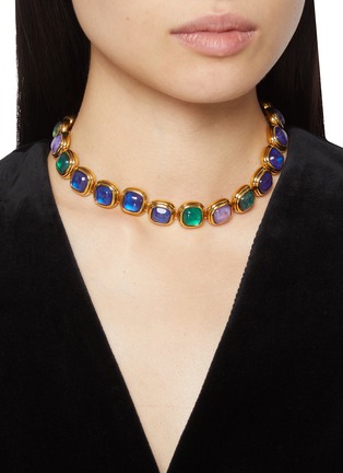 Figure View - Click To Enlarge - GOOSSENS - Renaissance 24 Gold Plated Natural Crystal Necklace