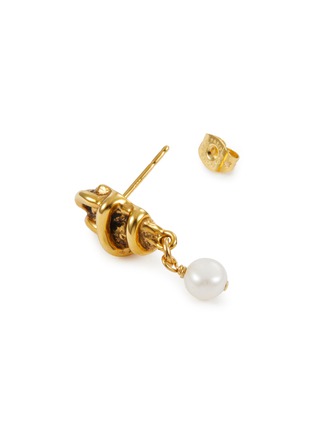 Detail View - Click To Enlarge - GOOSSENS - Riviera 24K Gold Plated Pearl Drop Earrings