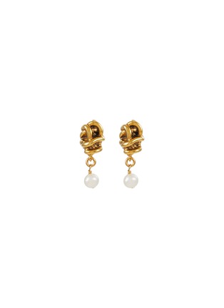 Main View - Click To Enlarge - GOOSSENS - Riviera 24K Gold Plated Pearl Drop Earrings