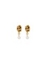 Main View - Click To Enlarge - GOOSSENS - Riviera 24K Gold Plated Pearl Drop Earrings