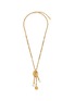 Main View - Click To Enlarge - GOOSSENS - Balade Leaf 24K Gold Plated Natural Crystal Pendant Necklace