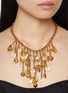 Figure View - Click To Enlarge - GOOSSENS - Balade Leaf Hazelnut 24K Gold Plated Natural Crystal Necklace