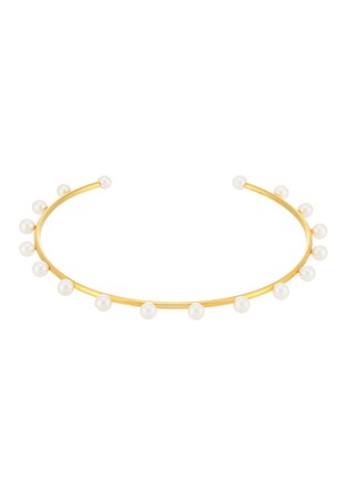 Main View - Click To Enlarge - BIJOU DE M - 18K Gold Plated Sterling Silver Freshwater Pearl Choker — Size R