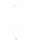 Detail View - Click To Enlarge - BIJOU DE M - Reversible Heart 18K Gold Diamond Resin Necklace
