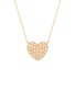  - BIJOU DE M - Reversible Heart 18K Gold Diamond Resin Necklace