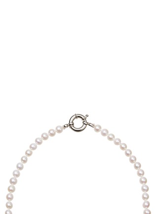 Detail View - Click To Enlarge - BIJOU DE M - Genderless 18K White Gold Plated Sterling Silver Freshwater Pearl Necklace