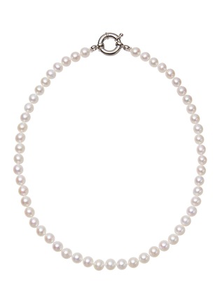 Main View - Click To Enlarge - BIJOU DE M - Genderless 18K White Gold Plated Sterling Silver Freshwater Pearl Necklace