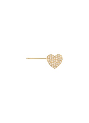 Detail View - Click To Enlarge - BIJOU DE M - Reversible Heart 18K Gold Diamond Resin Single Earring — Right