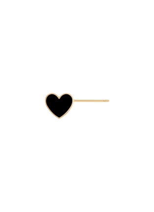 Main View - Click To Enlarge - BIJOU DE M - Reversible Heart 18K Gold Diamond Resin Single Earring — Right