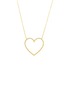 Detail View - Click To Enlarge - BIJOU DE M - Dia Open Heart 18K Gold Diamond Necklace — Size L