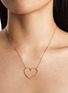 Detail View - Click To Enlarge - BIJOU DE M - Dia Open Heart 18K Gold Diamond Necklace — Size L