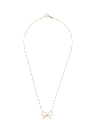 Main View - Click To Enlarge - BIJOU DE M - The Bow 18K Gold Diamond Necklace — Size L