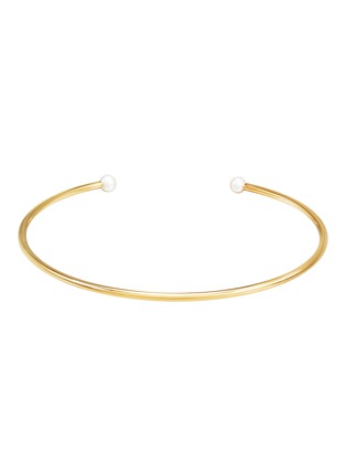Main View - Click To Enlarge - BIJOU DE M - 2 Pearl 18K Gold Plated Sterling Silver Freshwater Pearl Choker — Size R