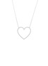 Detail View - Click To Enlarge - BIJOU DE M - Dia Open Heart 18K White Gold Diamond Necklace — Size L