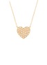  - BIJOU DE M - Reversible Heart 18K Gold Diamond Resin Necklace