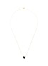 Main View - Click To Enlarge - BIJOU DE M - Reversible Heart 18K Gold Diamond Resin Necklace